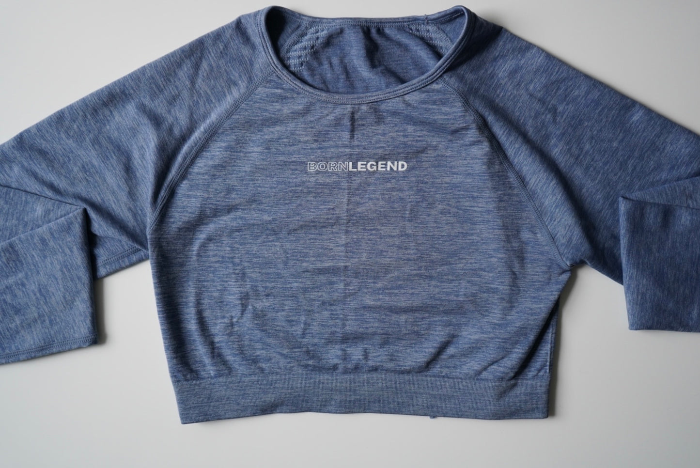 Light Blue Seamless Long Sleeve Top