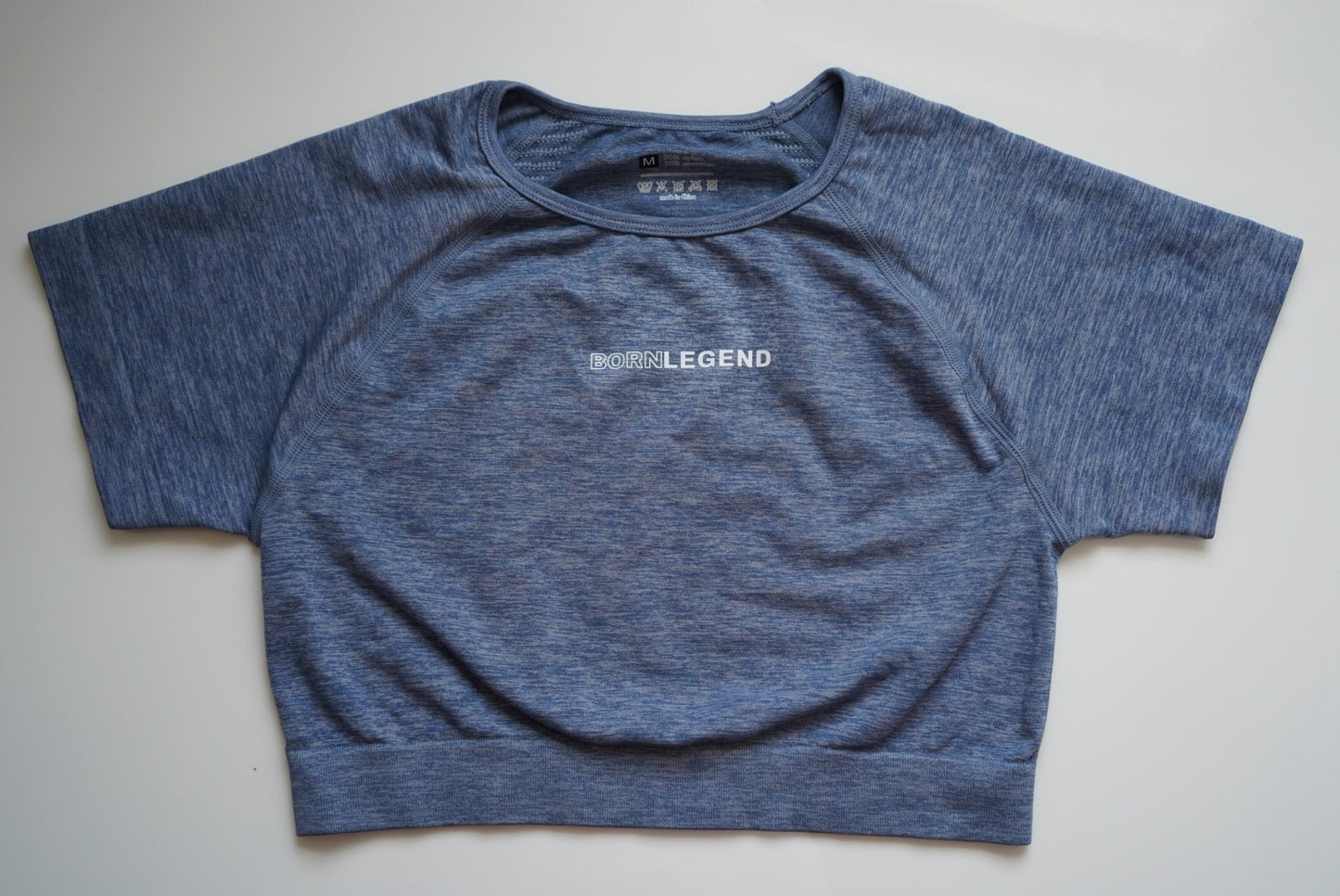 Light Blue Seamless Short Sleeve Top