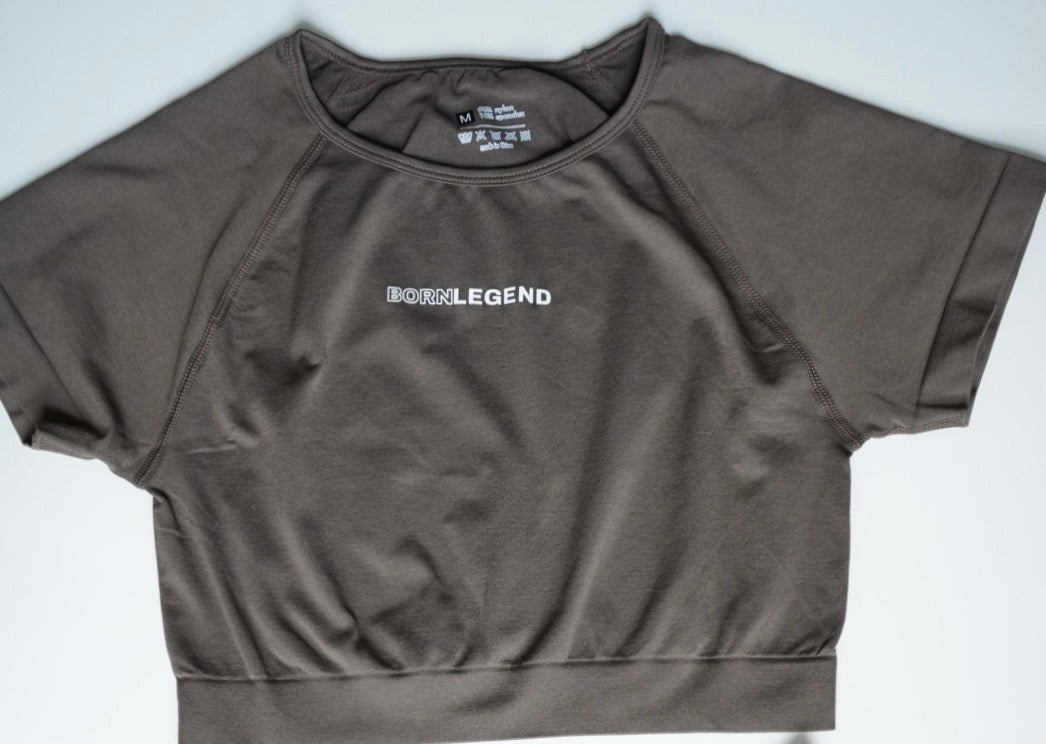 Mocha Seamless Short Sleeve Top