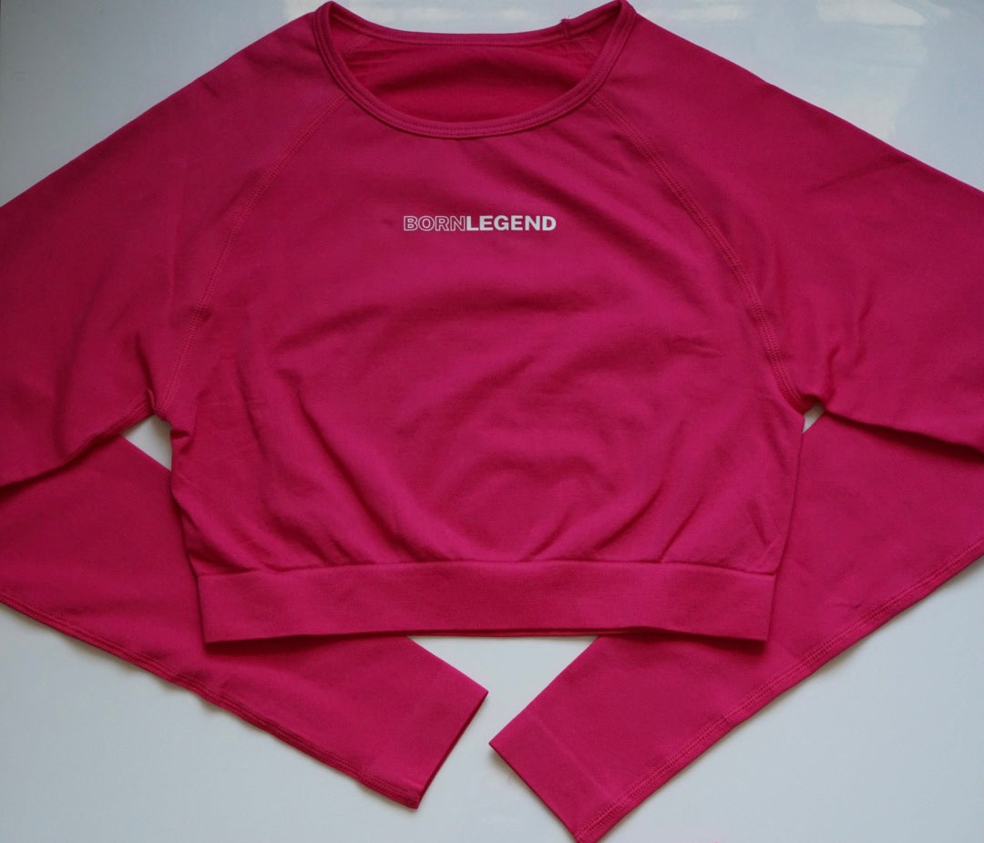 Hot Pink Seamless Long Sleeve